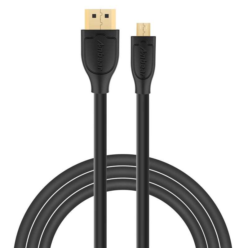 Anbear 3FT Micro HDMI to HDMI Cable, Supports 3D 4K 60Hz, Compatible with Cameras, Tablets, Laptops, TVs, Projectors - Image 3